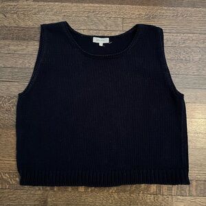 Gillian Stevens Briar Knit Vest in Navy, Size 3